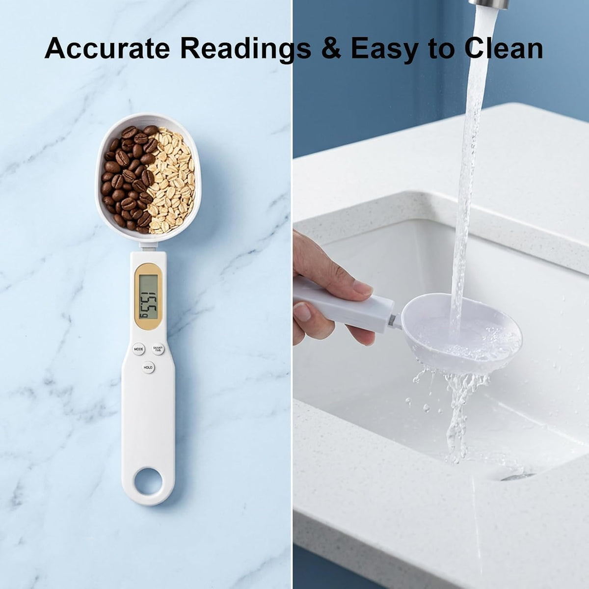 Digital Measuring Spoon, 500G/0.1G High Precision Spoon Scale