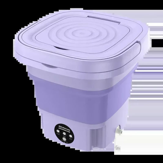 220V 8L Big Capacity Portable Foldable Washing Machine with Spin Dryer Automatic Mini Underwear Sock 220V Washing Machine #20