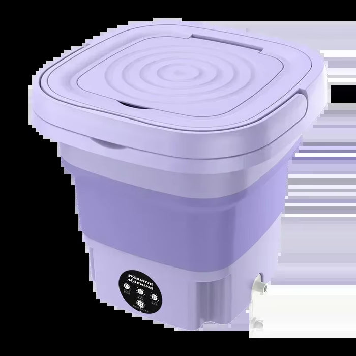 220V 8L Big Capacity Portable Foldable Washing Machine with Spin Dryer Automatic Mini Underwear Sock 220V Washing Machine #20