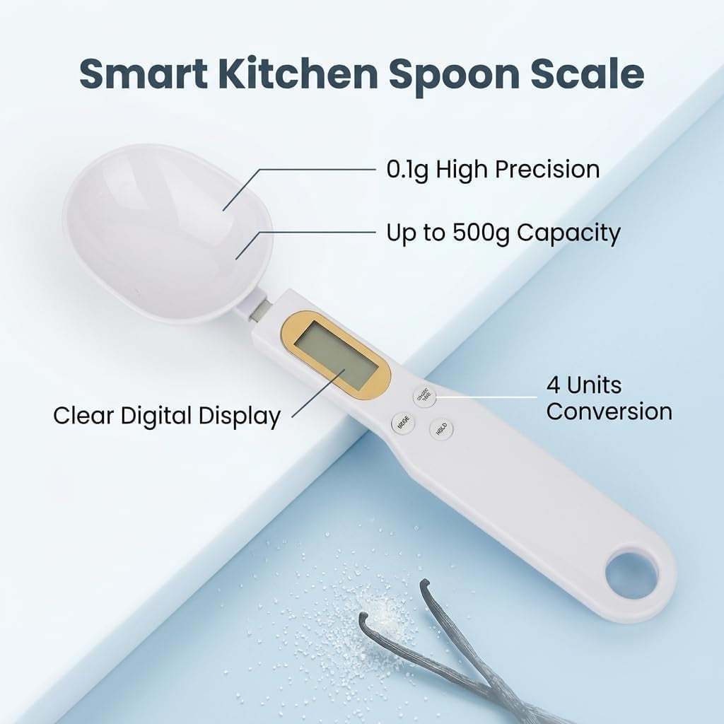 Digital Measuring Spoon, 500G/0.1G High Precision Spoon Scale