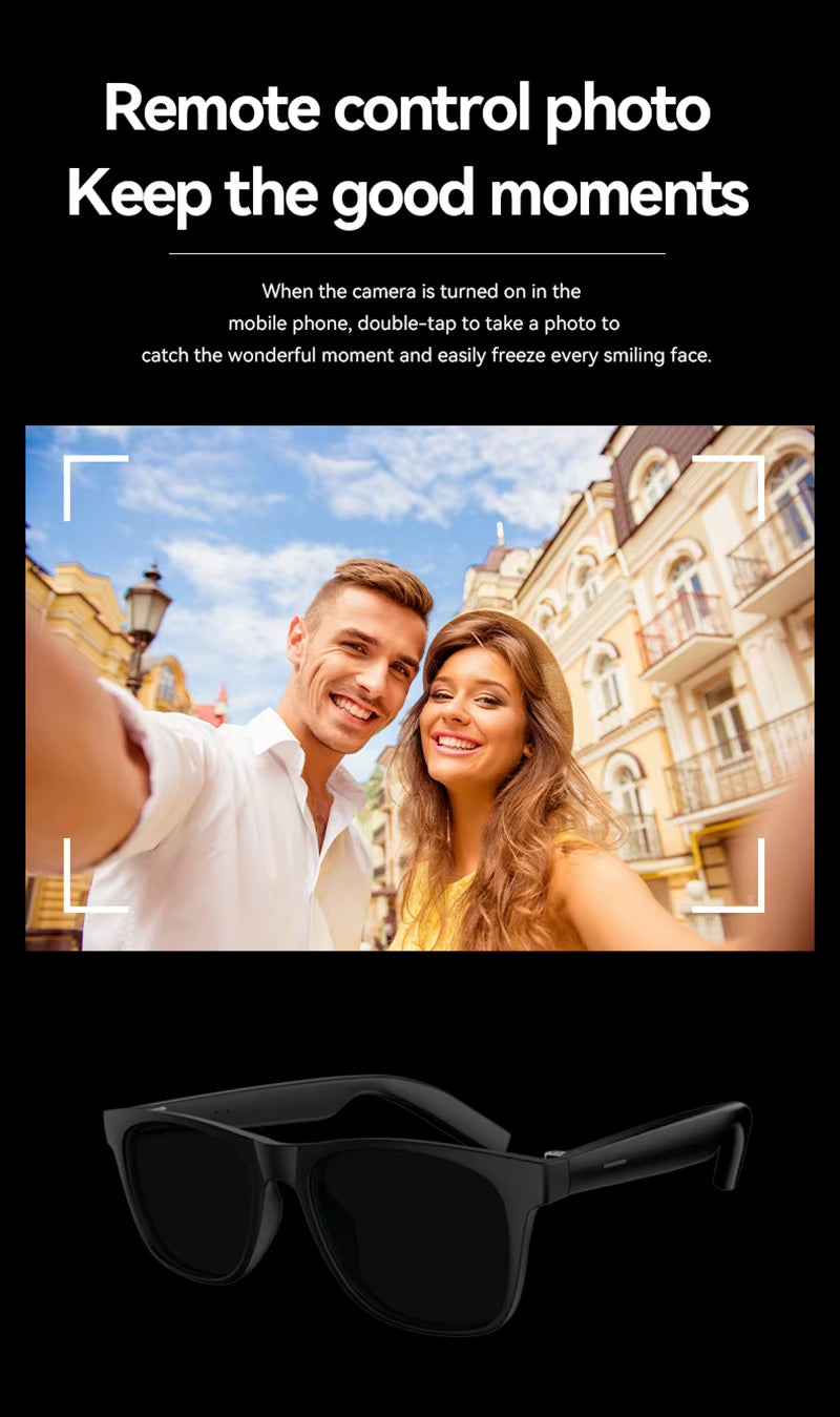 New 8K AI Smart Glasses Multifunctional Camera Bluetooth Call Voice Assistant Music Player Translate Photochromic HD Glasses