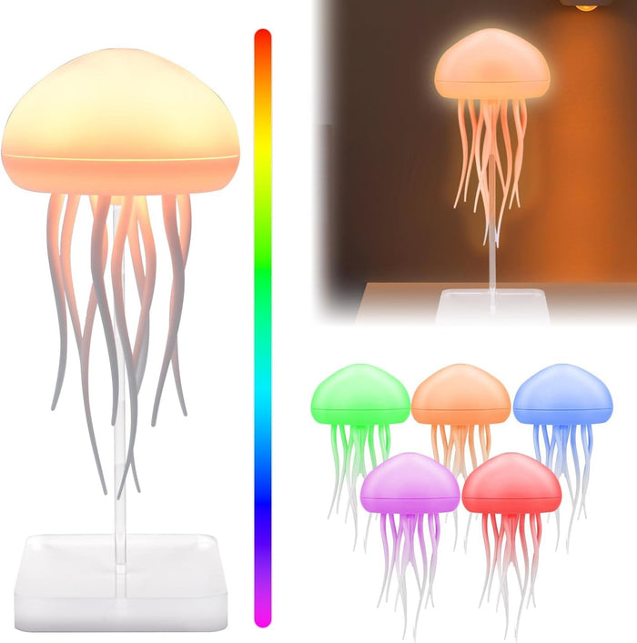 Jellyfish Lamp, LED Fantasy Jelly Fish Light Lamp, RGB Bedside Lamps